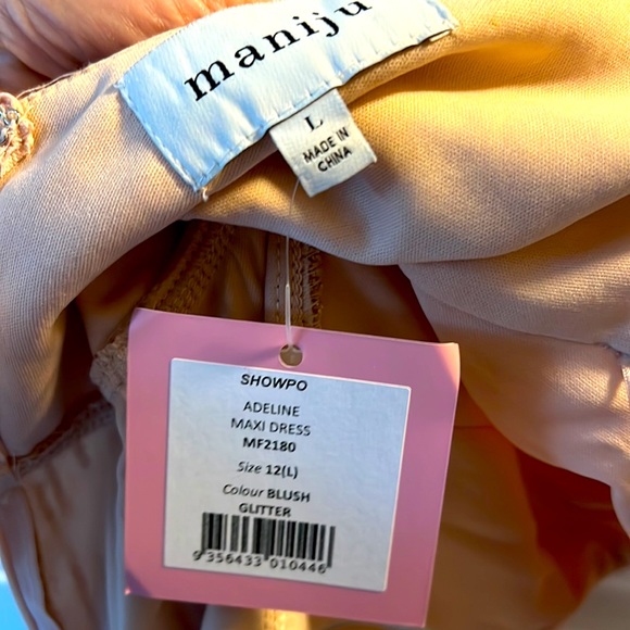 Lulu’s ADELINE MAXI DRESS IN BLUSH GLITTER from Lulu’s size large - Picture 3 of 5